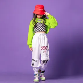 Abbigliamento alla moda per danza di strada hip-hop per ragazze Abbigliamento jazz per bambini Abbigliamento per danza per ragaz