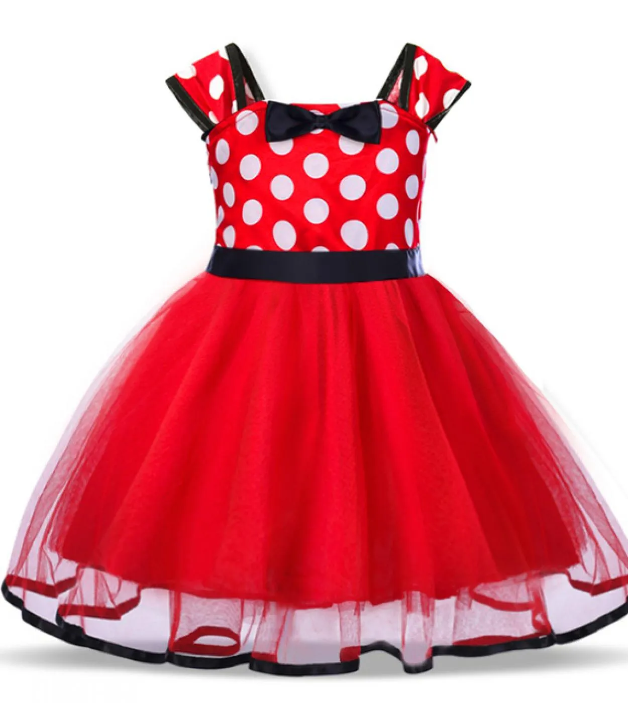 Abito da topo per ragazze Abbigliamento per bambini Neonata Pasqua Vesti vestiti Festa di compleanno Pois Abbigliamento casual V