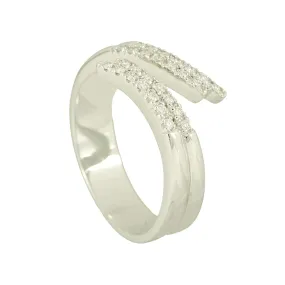 ANELLO IN ORO BIANCO E DIAMANTI CT 0,20 MIS 16