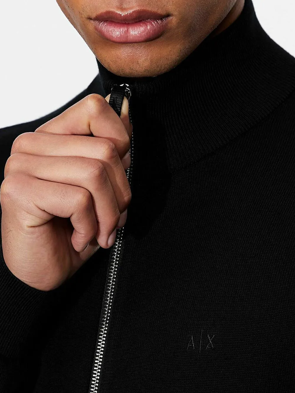A|X Armani Exchange Cardigan Uomo Mod. 8NZE4D ZM8CZ 1200 BLACK