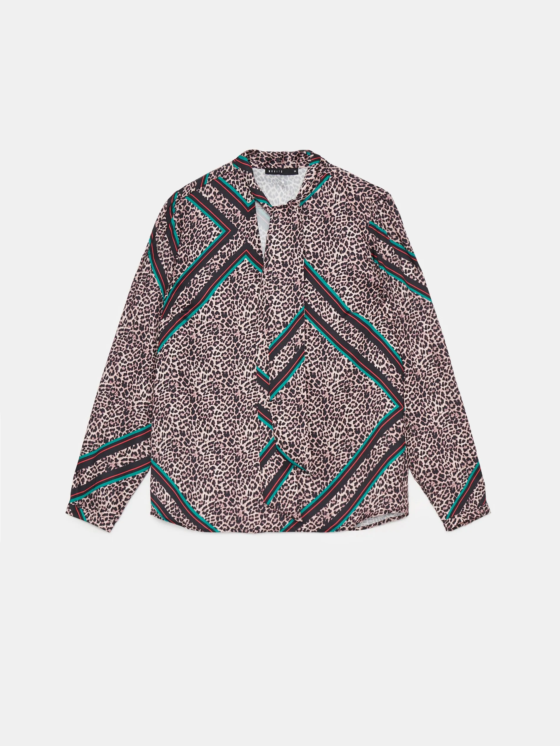 Blusa con stampa animalier