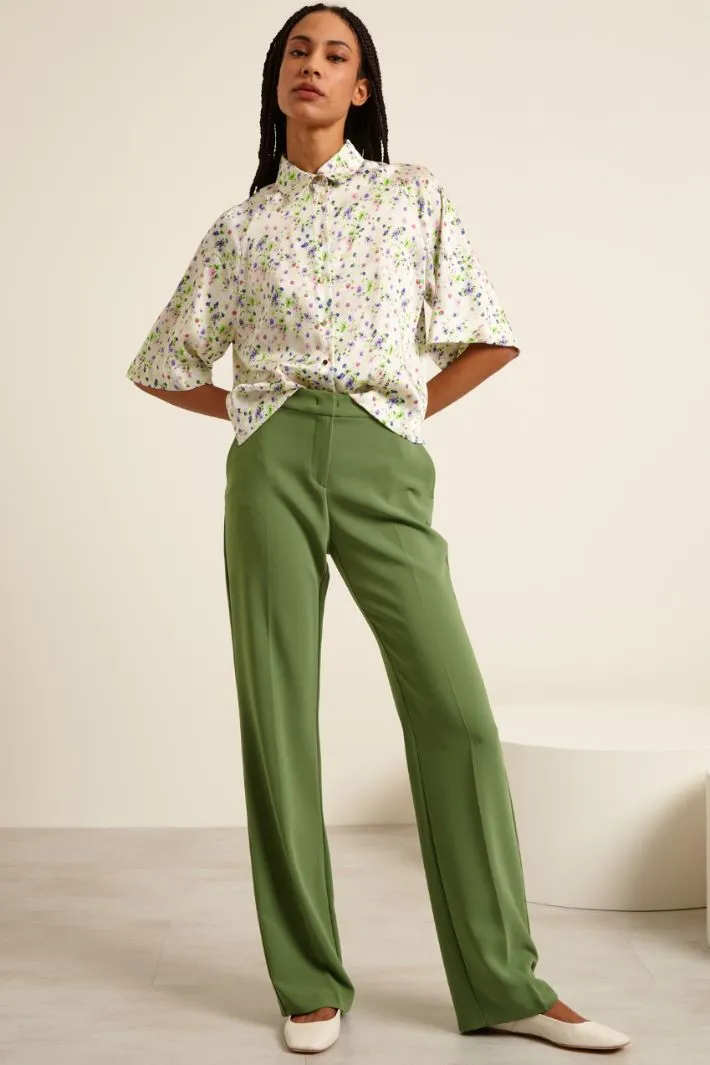 Camicia ampia in twill
