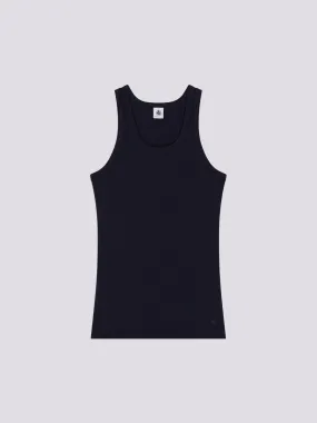 CANOTTA BLU ICONICA IN COTONE DONNA