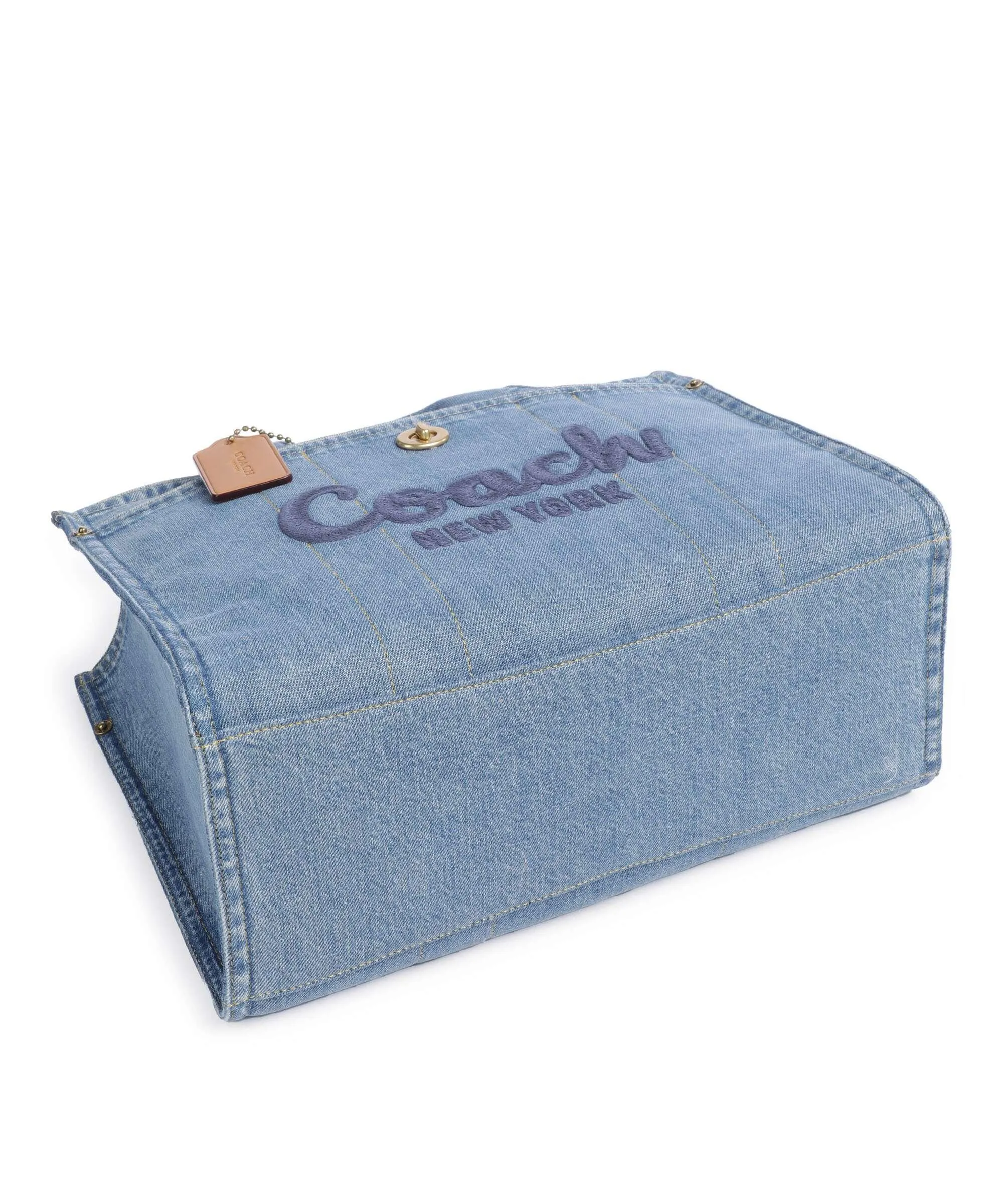  Coach Cargo Denim Borsa a mano tissu jeans  