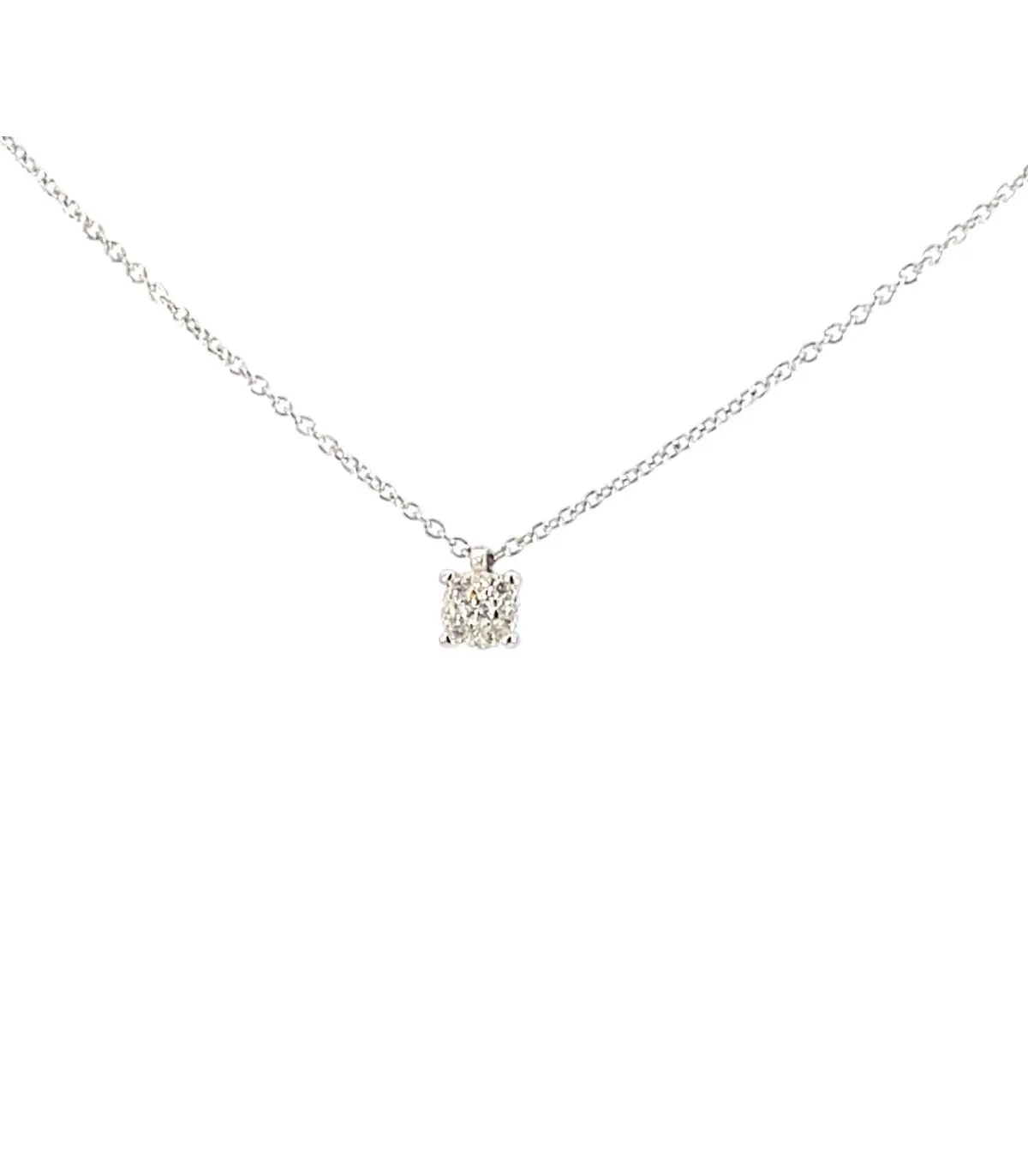 Collana Punto Luce Magic Oro Bianco 18 kt Diamante E/ F SI