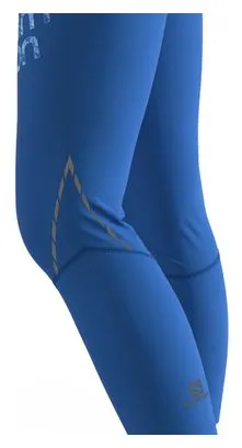 Collant Salomon Cross Run 25 3/4 Blu Donna
