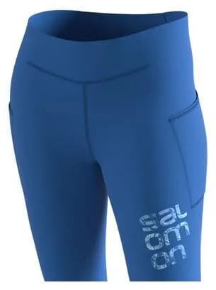 Collant Salomon Cross Run 25 3/4 Blu Donna