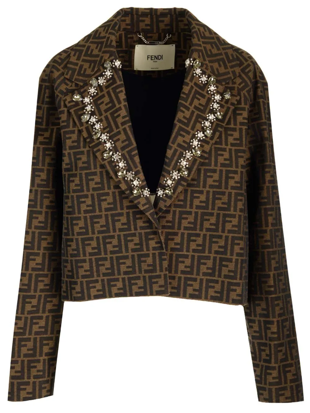   Fendi  Giacca corta con cristalli  
