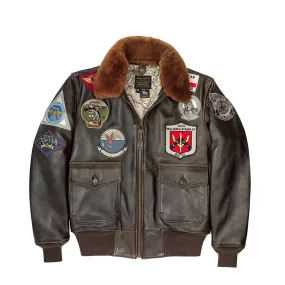 Giacca Cockpit usa top gun navy g-1 marrone prodotta negli usa