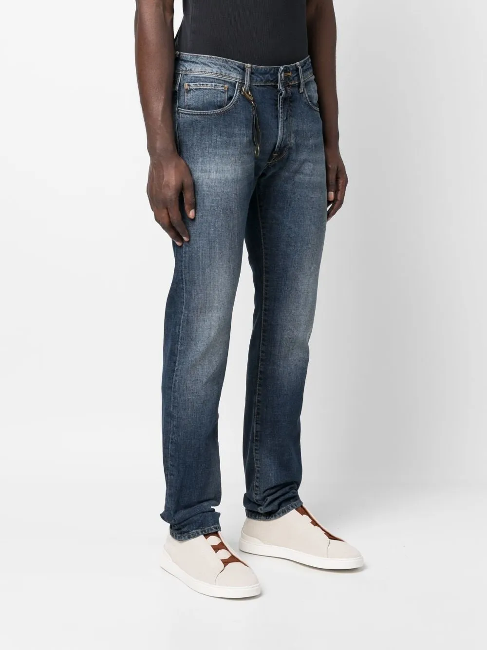 Incotex-Jeans dritti con portachiavi