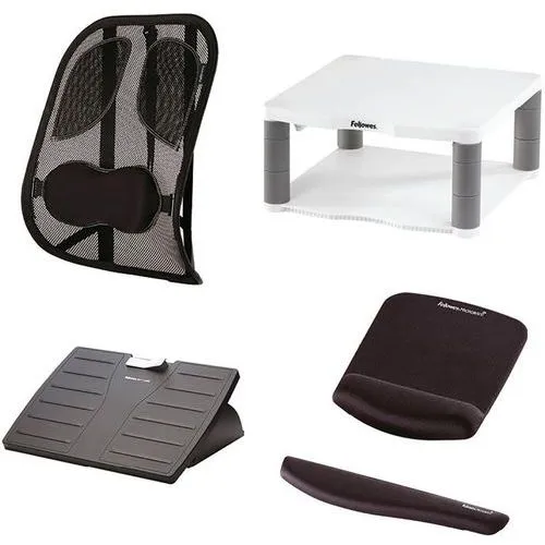 Kit telelavoro ergonomico Confort Plus + poggiapolsi in omaggio! - Fellowes