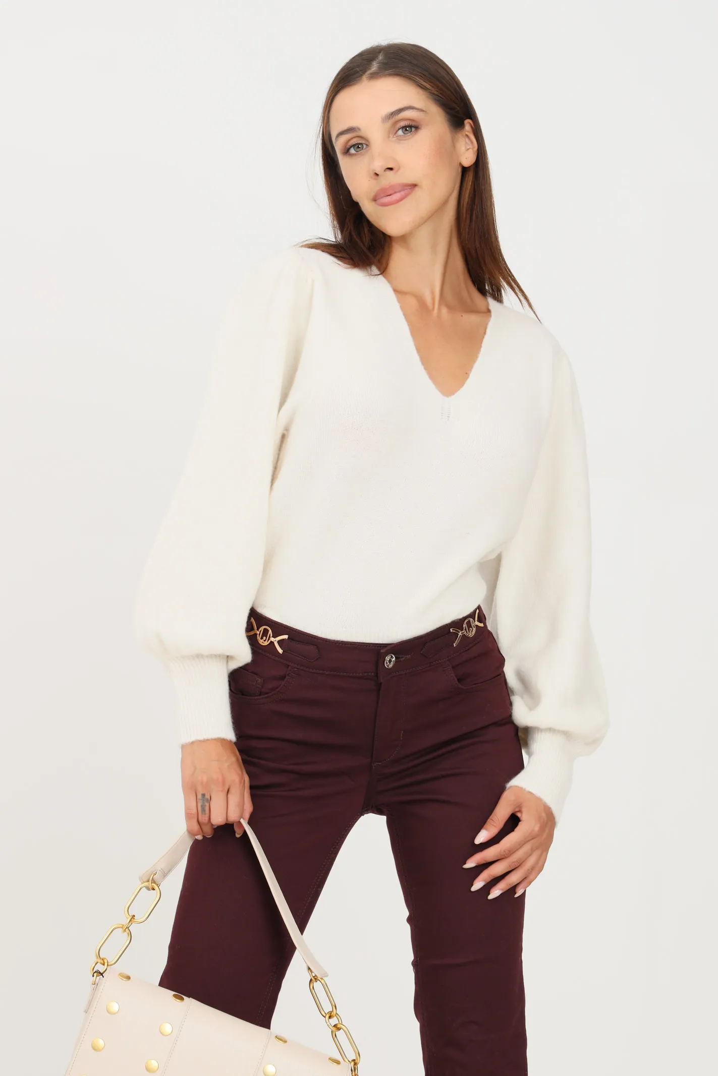Liu jo Maglia con maniche a sbuffo WF1554MA79L10701