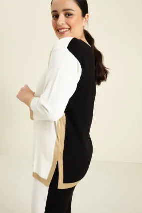 Maglia con profili lamè