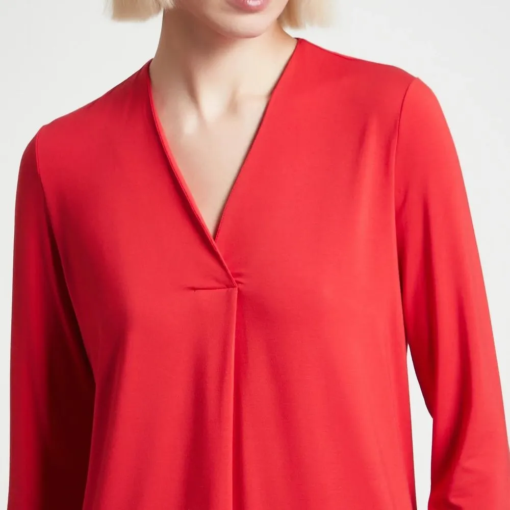 maglia manica lunga scollo v db06tu donna ragno 