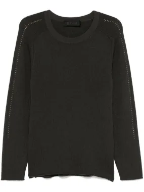 Maglione grigio cuciture a contrasto