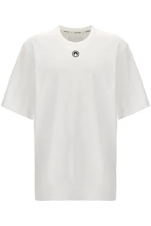 MARINE SERRE Abbigliamento,T-shirt T-shirt in cotone biologico bianco 