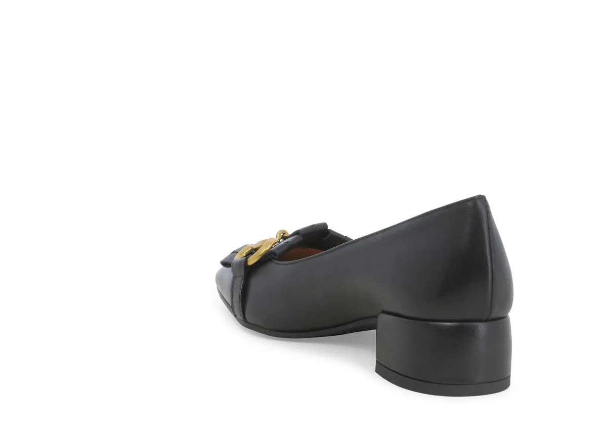 Melluso V5342 dècolletè donna in pelle nero