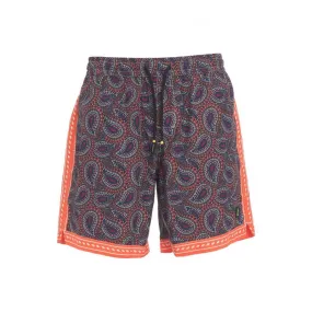 Pantaloni da bagno con stampa paisley arancione
