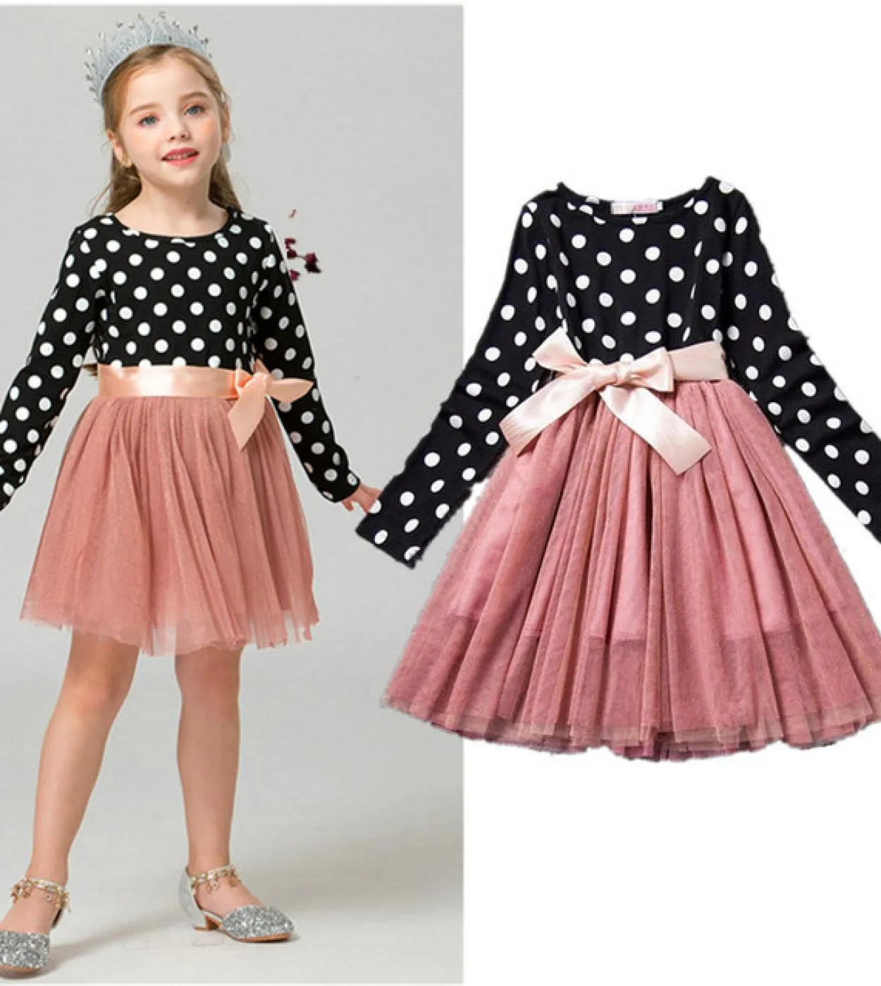 Ragazze Nuovo Fiore Principessa Abito Autunno Manica Lunga Tulle Tutu Vestiti Per Ragazza Ragazze Abiti Per Cerimonia Nuziale Ba