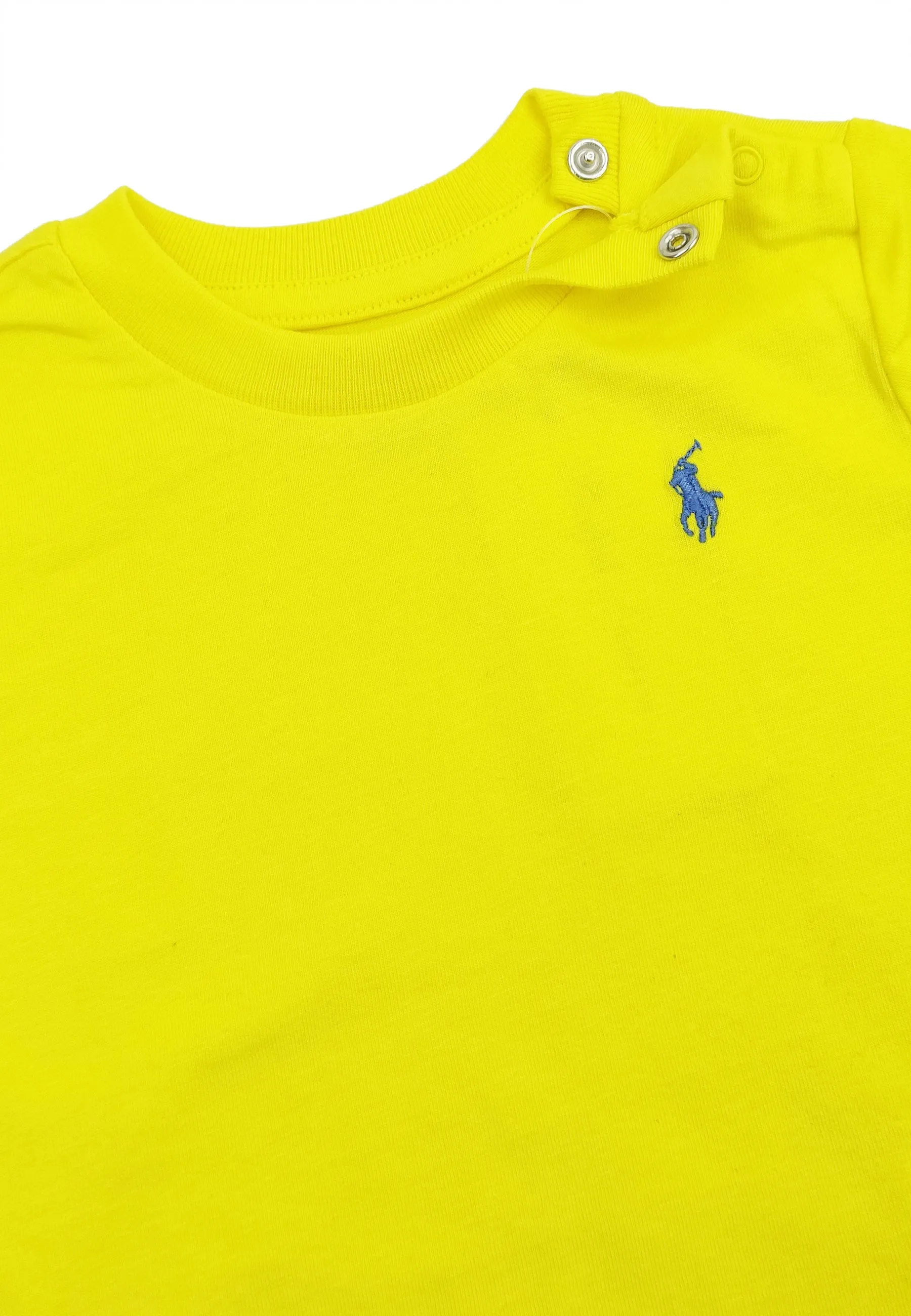 Ralph Lauren t-shirt gialla neonato in cotone