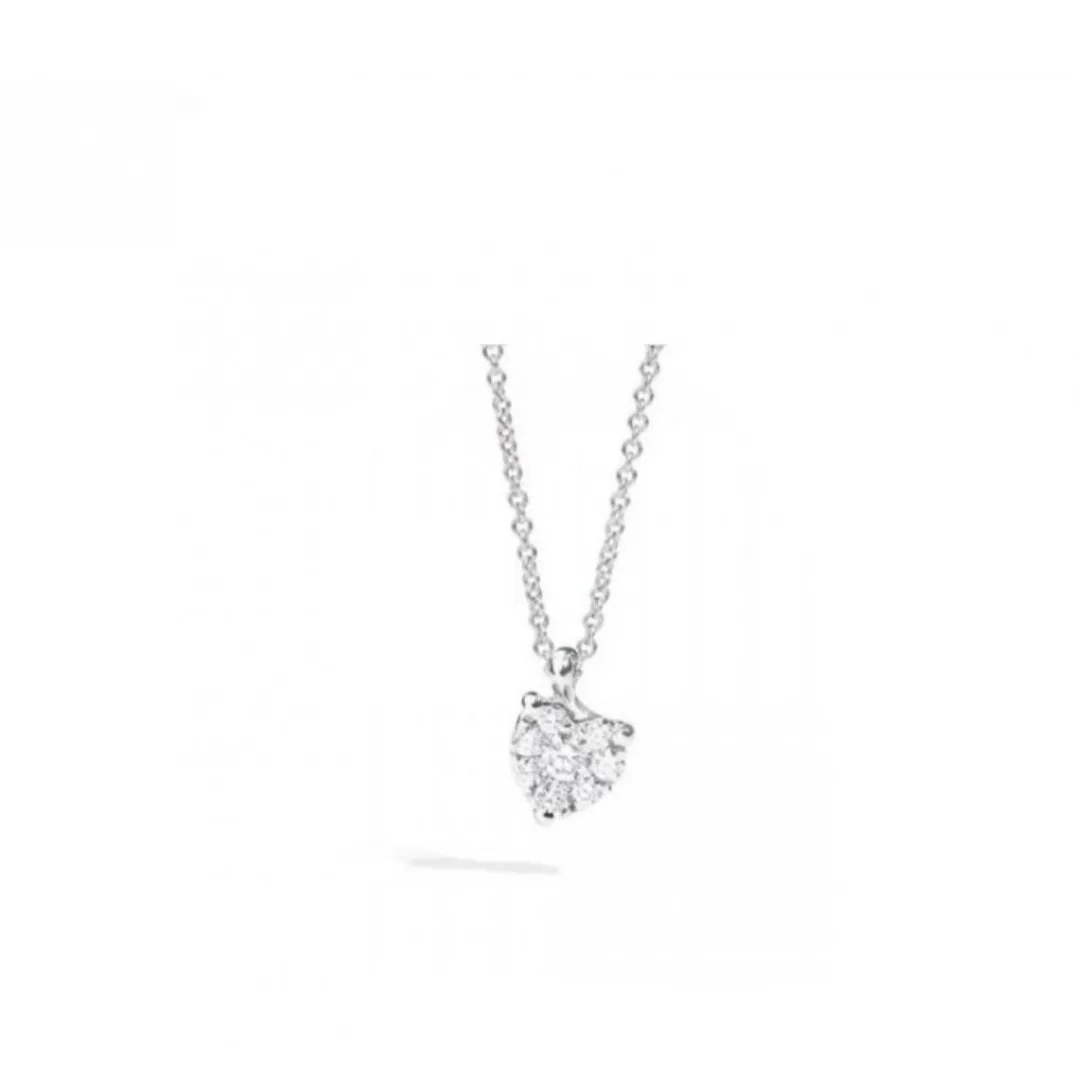 Recarlo collana Lovely in oro bianco 18 kt e diamanti 0.20