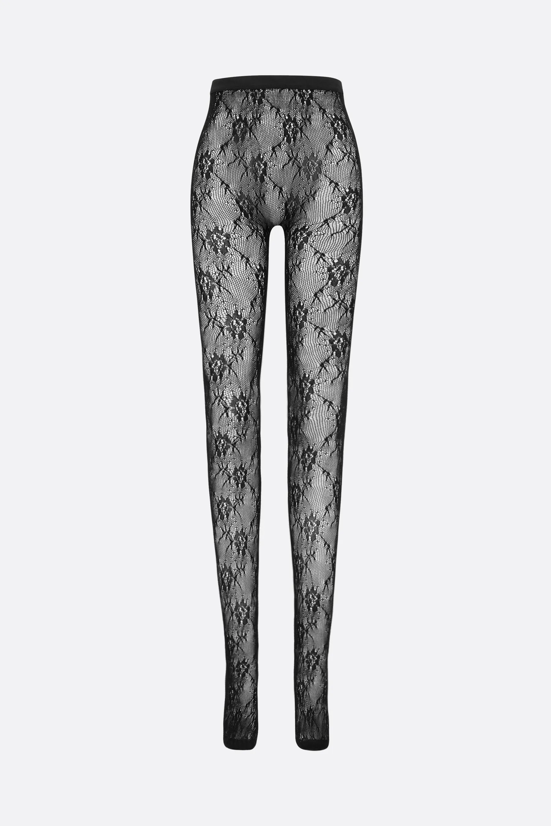  SAINT LAURENT collant in pizzo floreale 