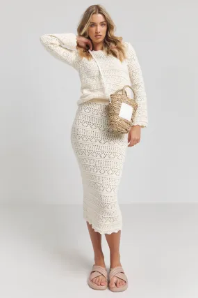 Simply Be maglia all'uncinetto in coordinato