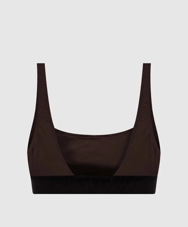 Tom Ford Top marrone con fantasia logo BRJ016JEX011