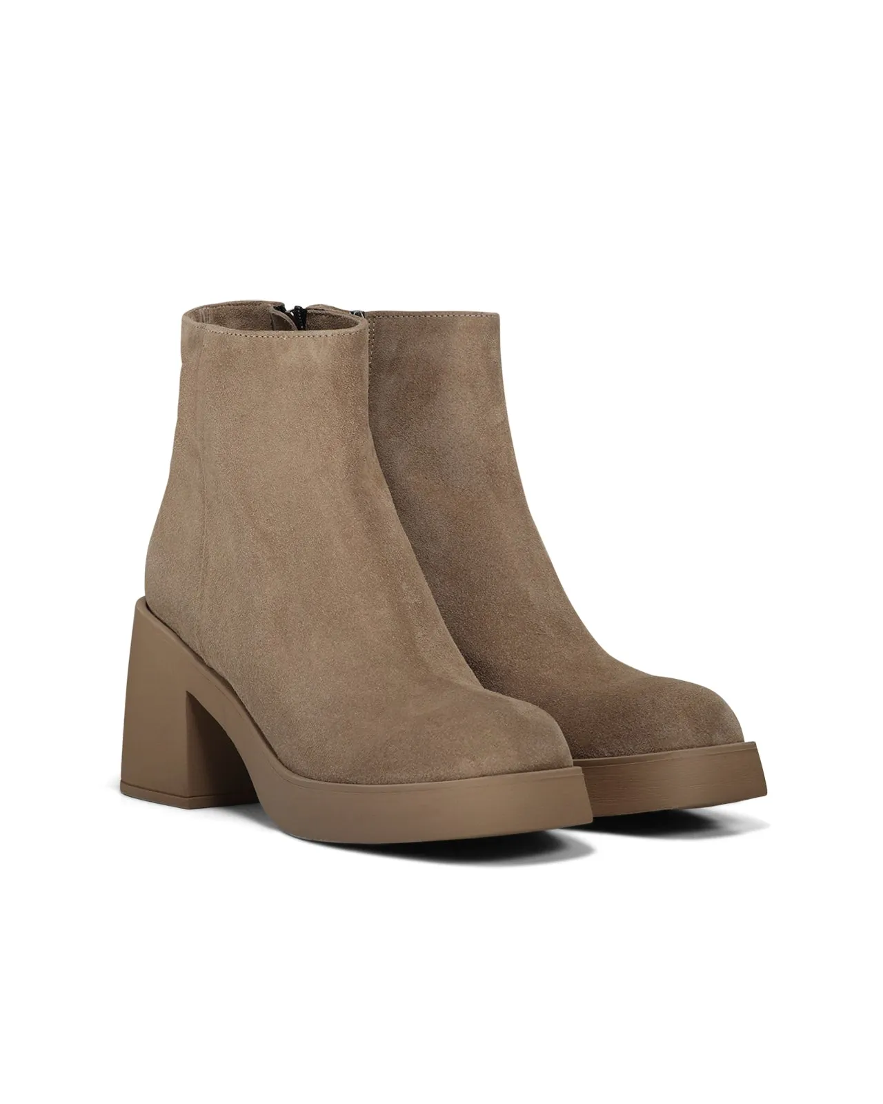 Tronchetto camoscio coco beige