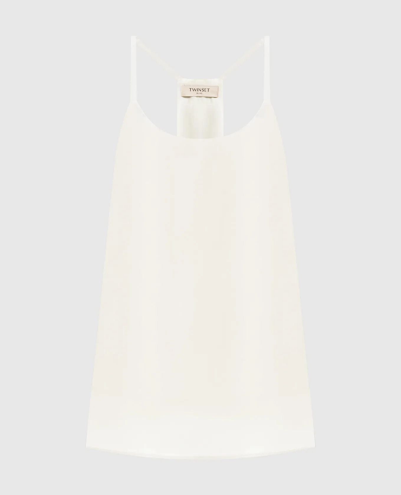 Twinset Top beige con logo metallico 242TP2135